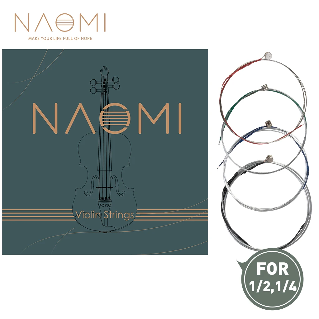 

NAOMI Universal Full Set(G-D-A-E) Violin Universal String Steel Core Violin Fiddle String Strings For Instruments 1/2 1/4 Violin