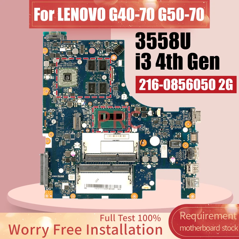 For LENOVO G40-70 G50-70 Laptop Motherboard NM-A271 Pentium 3558U i3 4th Gen 216-0856050 2G 11S90006506ZZ Notebook Mainboard