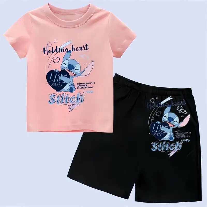 

"Stitchmania: Fun-filled Kids' Short Sleeve Set for All"