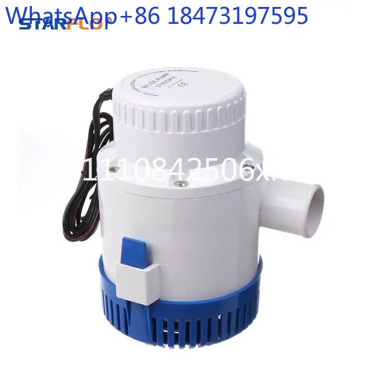 

3700GPH 12V DC non-automatic electric battery bilge pump, high flow submersible marine bilge pump, suitable for seawater