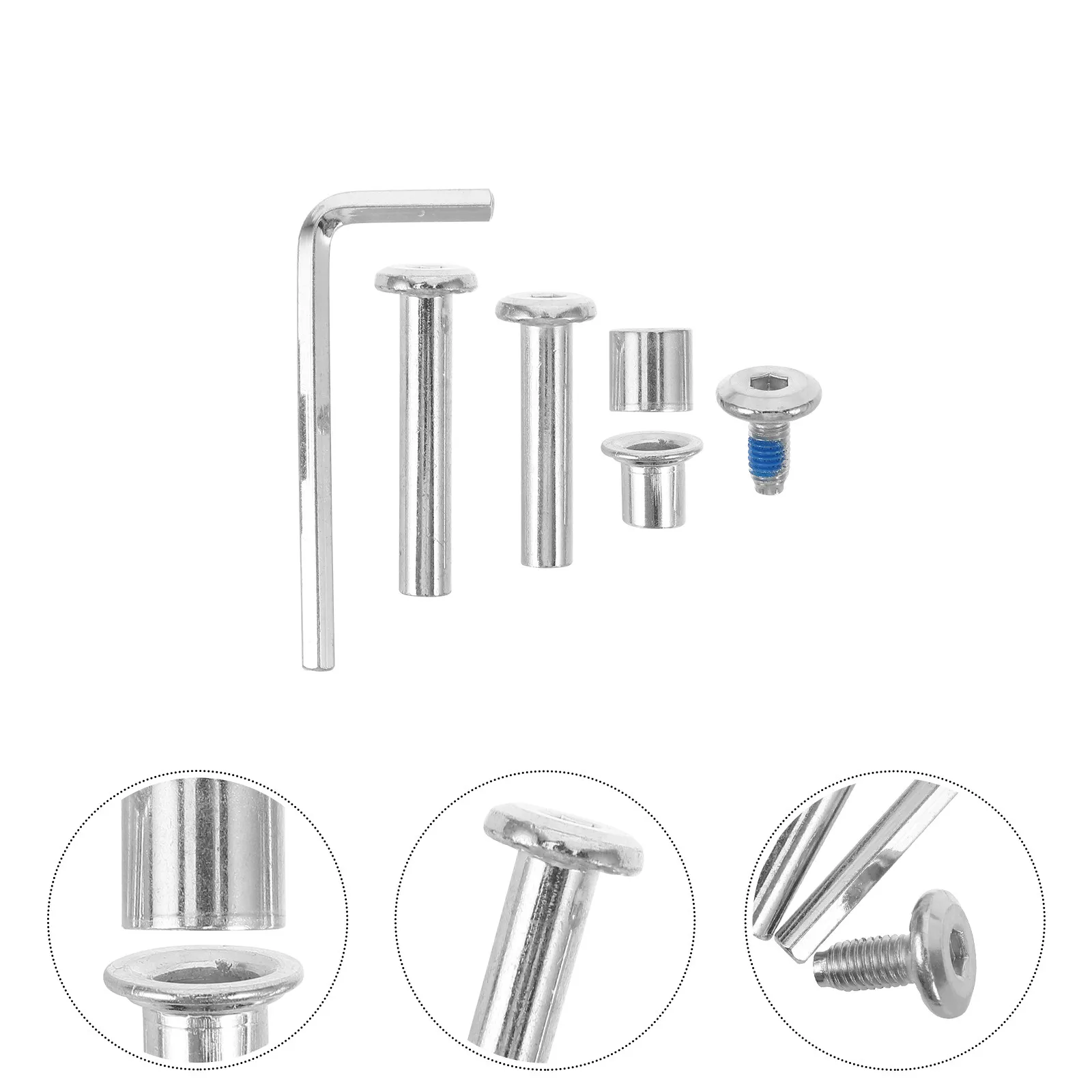 

1Set Roller Skate Axles Replacement Set: Zinc-Plated Aluminum Alloy Inline Skate Axle Screws for Quad Roller Skating Parts