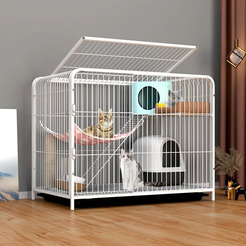 

Square Tube Double-Layer Large Villa Cage, House, Climbing Frame Cat Nest Cat cage dog cage