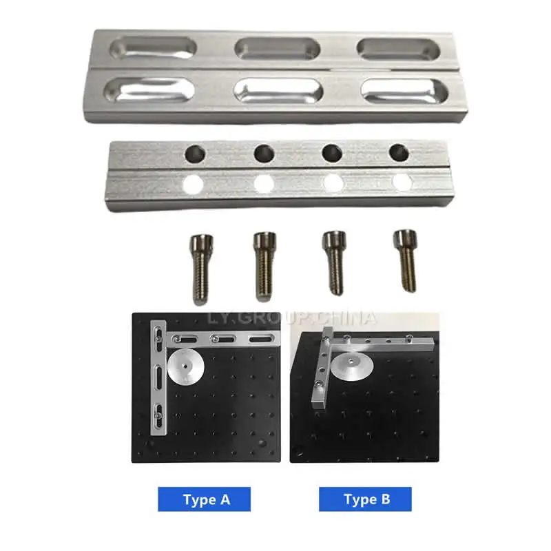 Align Jig-Barra de bloqueo de posición de abrazadera fija, material de aluminio con tornillos de M6 para máquina de grabado de marcado láser de