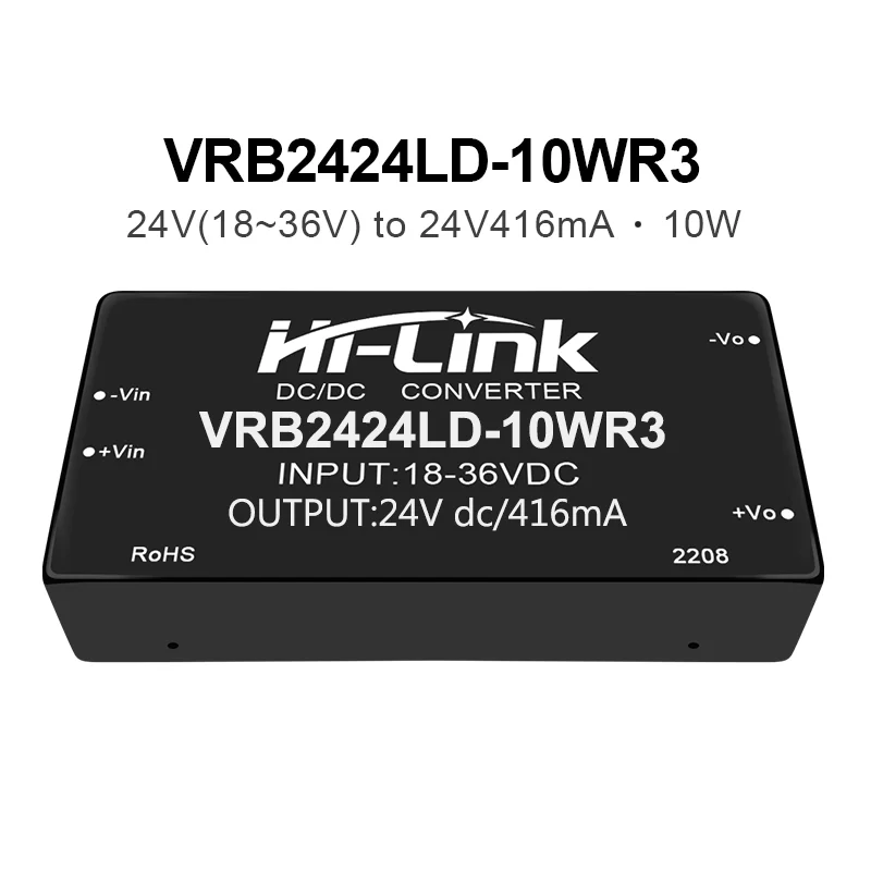 Free ship 2pcs dc dc converter VRB1212LD-10WR3/VRB1205LD-10WR3 10W 12V 833mA/2000mA isolated power supply module single output