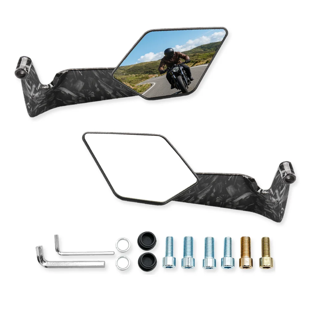 High-quality Universal Motorcycle Rearview Mirror Foldable and Adjustable Viewing Angle Motorcycle Side Mirror Reflector Kit