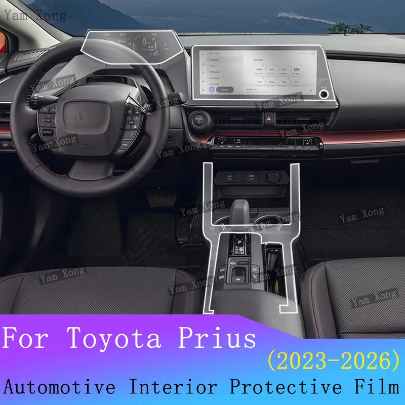 

For Toyota Prius PHEV Headlamp Black TPU Sticker Prius Plug-in Car Headlight Transparent Protective Film BC Pillar Trim Film