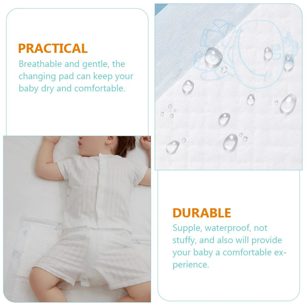 Cambiador desechable de 20 piezas, esteras de pañales impermeables y transpirables para bebé, alfombrilla de mesa para cambiar pañales Ideal, regalos para Baby Shower