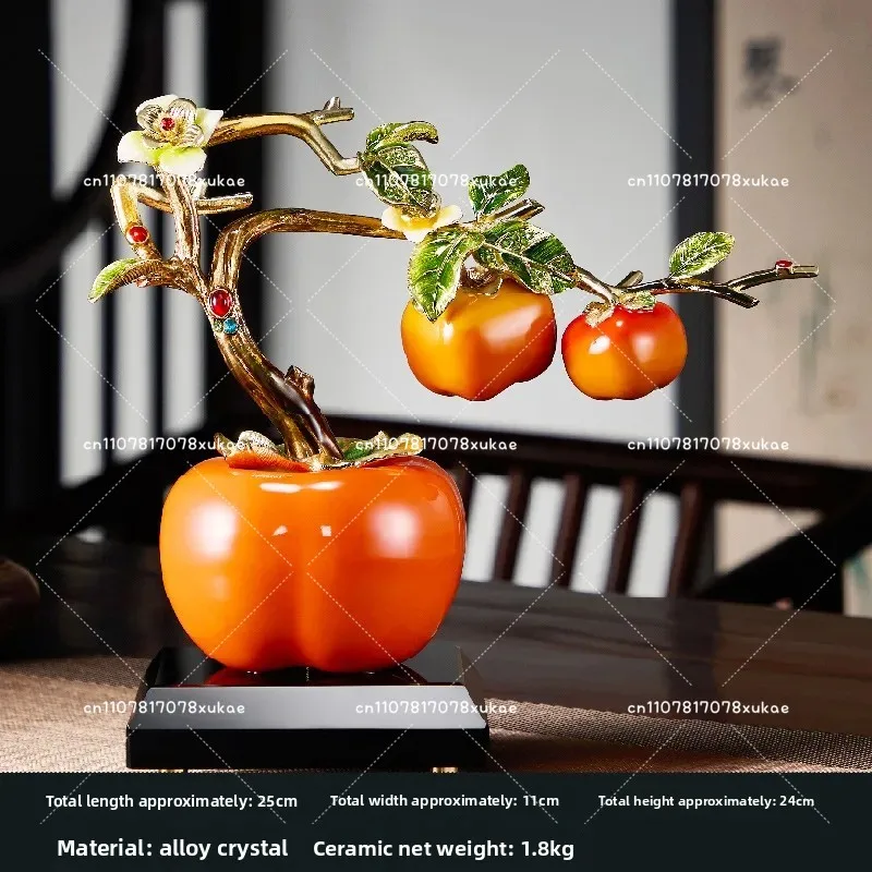 高級品はすべてうまくいきます。柿の飾り、幸運のリビングルームの入り口、新しい中国のワインキャビネットの装飾