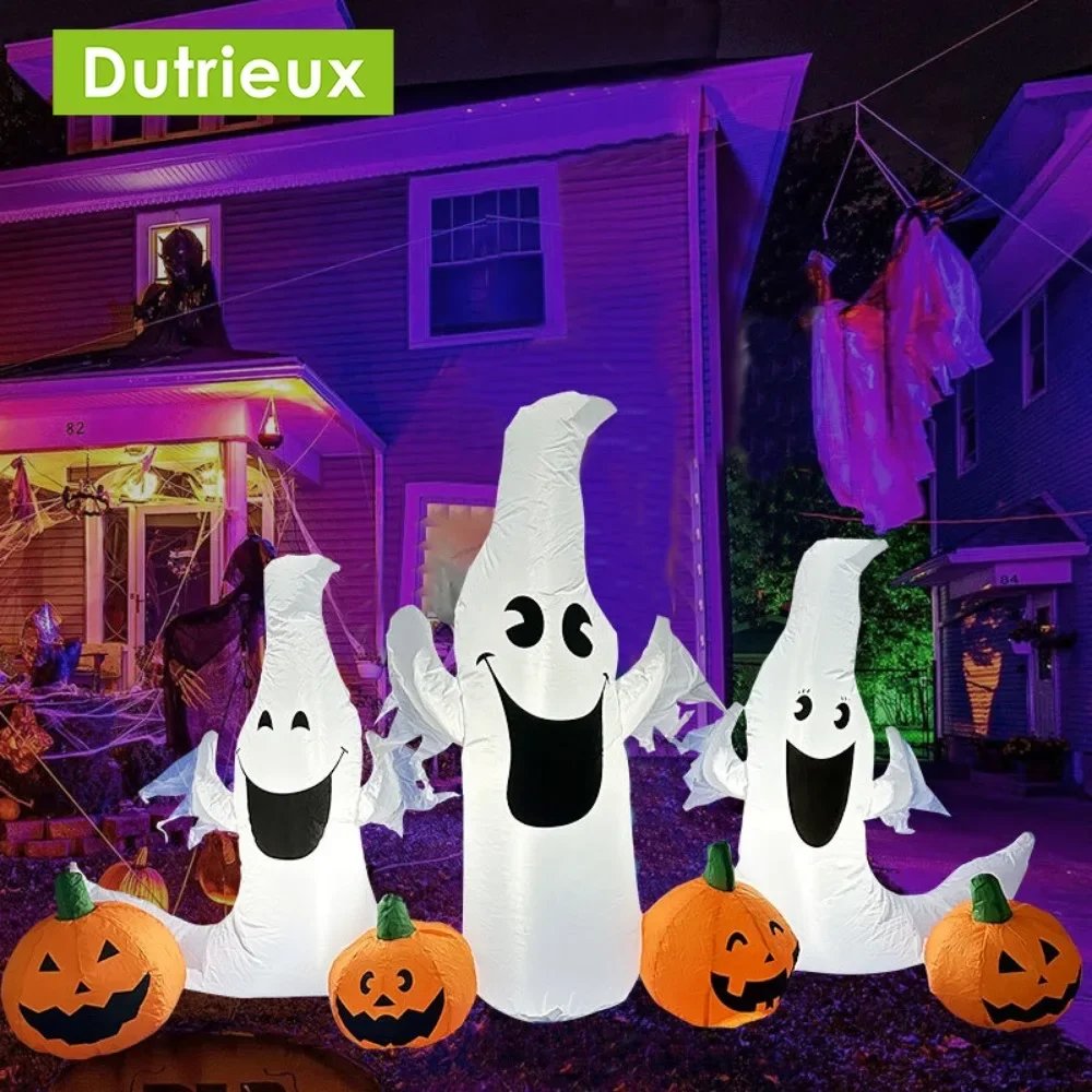 

Halloween Inflatable Mold 2.3m Ghost South LED Pumpkin Lamp Indoor and Outdoor Holiday Decoration Funny Atmosphere Decoration