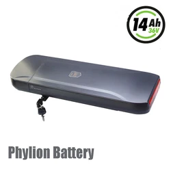 36V 14Ah Electric Bike Battery Phylion Battery xh370 13j Rear Rack Bicycle Battery