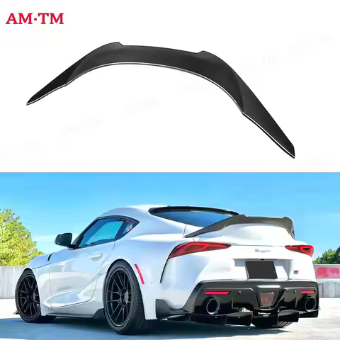 For Toyota Supra A90 A91 MK5 2019+ V style Carbon Fiber Tail fins Rear Deck Spoiler Duckbill Car Wing Retrofit the rear wing