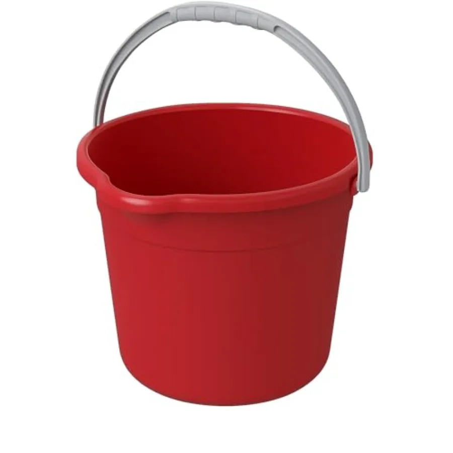 

10QT 9.5L Cleaning Bucket with Handle and Spout Heavy Duty Mop Bucket for Household Use Utility Pail for Water Storage or Car W