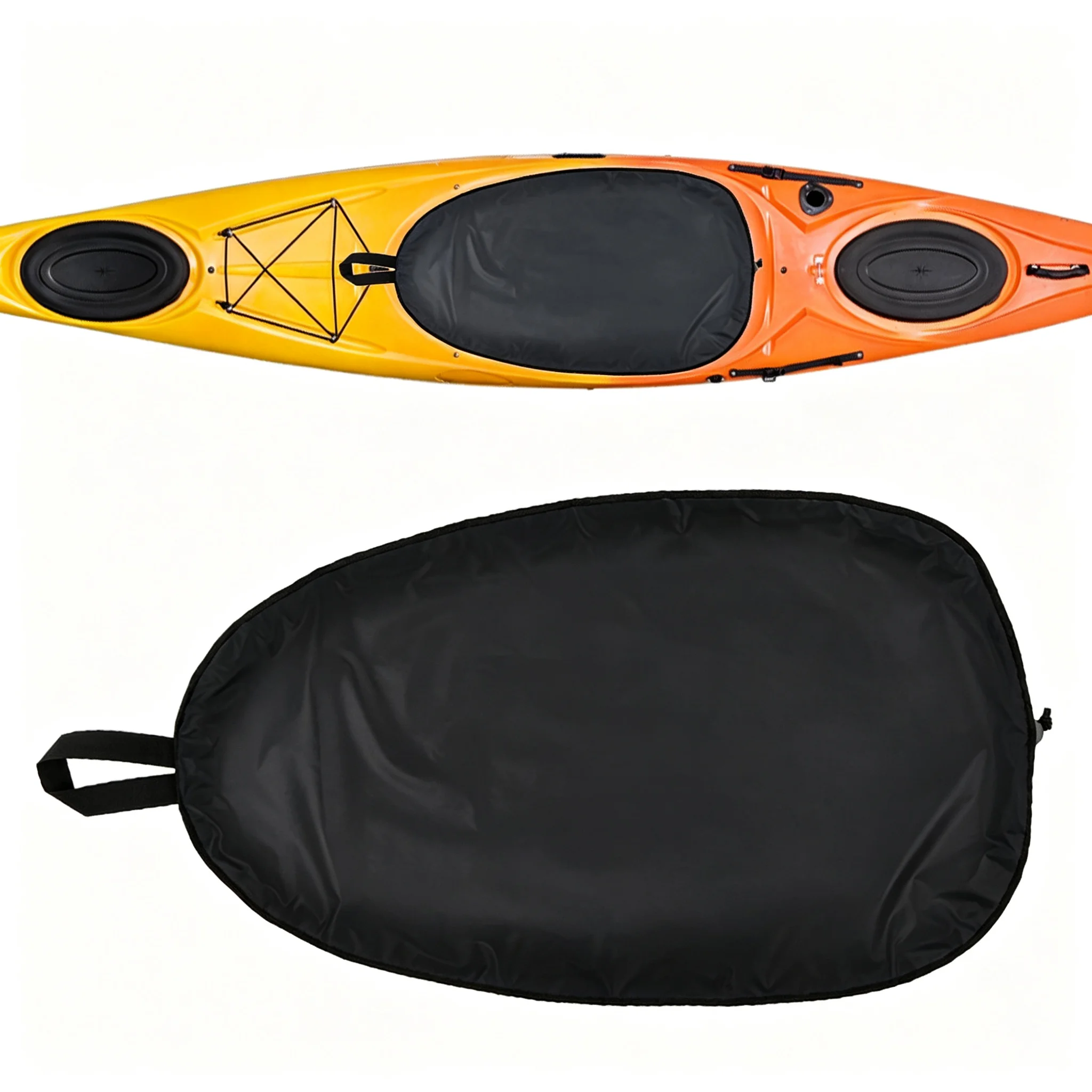 Waterproof EVA Kayak Cockpit Cover for Sit-in Ocean Kayak Durable Boat Vessel Accessory with Skirt Design