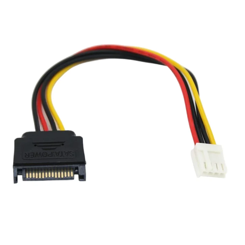 

SATA Power Cable Mini 4 Pin Female to 15 PIN Male Plug Convert Cord Floppy FDD Power Wire Connect IDE Adapter
