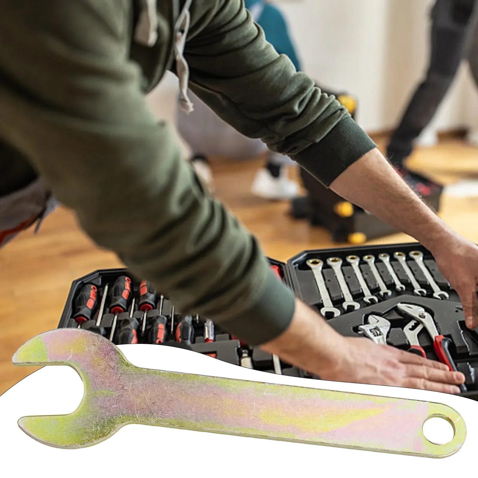 1pc Metal Angle Grinder Key Flanged Wrench Spanne For Marble Machine Electric Drill Replacing Grinding Disc Shaft Hand Tools
