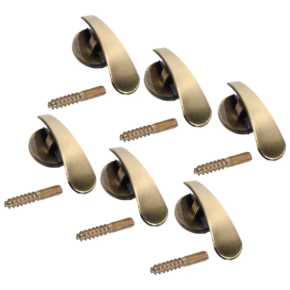 

6pcs Metal Curtain Holdbacks Wall Mounted Drapery Tiebacks Window Drapery Holder Decorative Curtain Hooks For Office Living Room