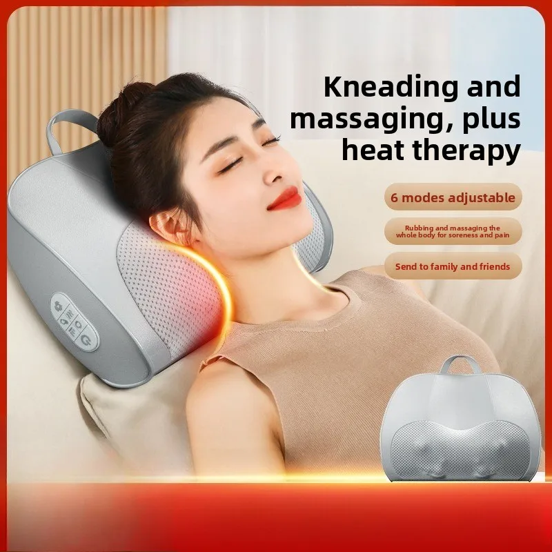 

Массажная подушка для шейного отдела позвоночника, массажер для шеи и талии, двойного назначения, горячий компресс для ног, бытовой массажный коврик, перезаряжаемый массажер