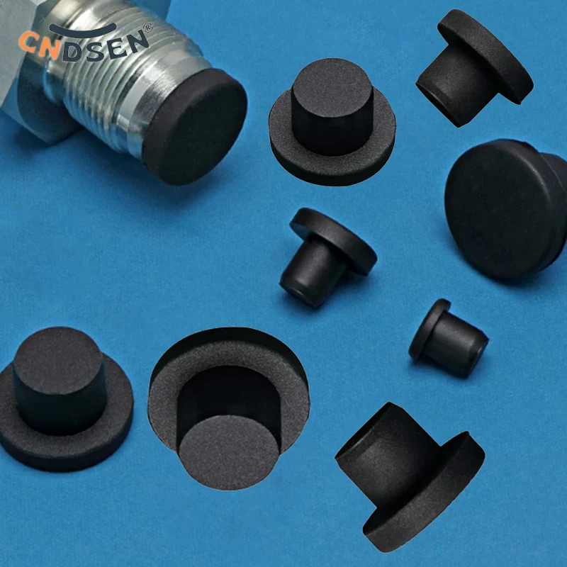  Black Solid Silicone Rubber Hole Plug T Type Blanking End Round Seal Stopper High Temperature Dustproof Plugs 2mm-14mm