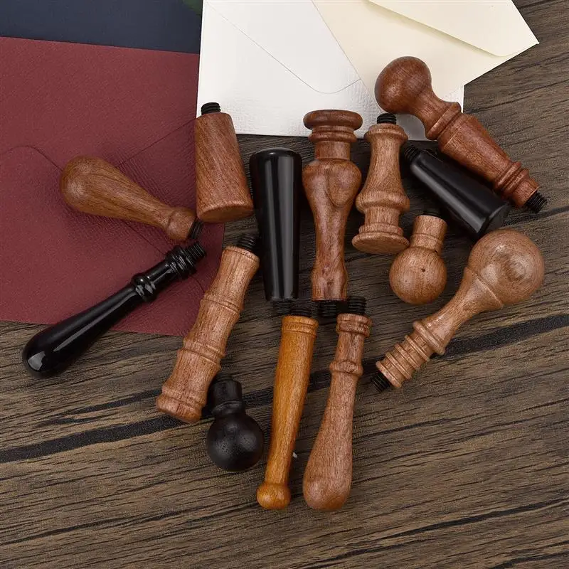 Replacements Long And Short Pear Wood Handles For Stamp Scrapbooking Stamps Wax Seals Tools And Accessories