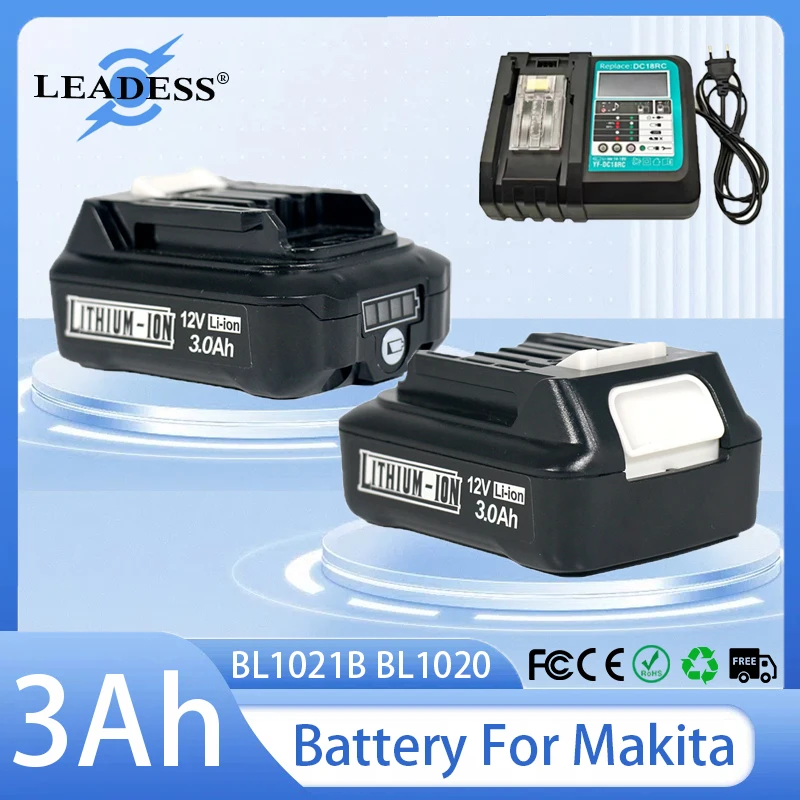 BL1830 3Ah For Makita 12V Battery Power Tools Li-ion Replacement LXT BL1825 BL1820 BL1016 BL1015 BL104 Rechargeable Batteries