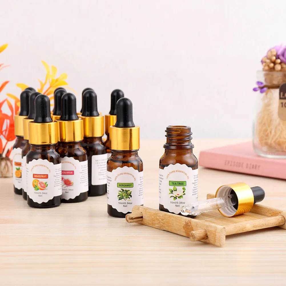10Ml Rose Essential Oil Aromatherapy Humidifier Oil Water-Soluble Air Freshener Home Office Car Use Stress Relief