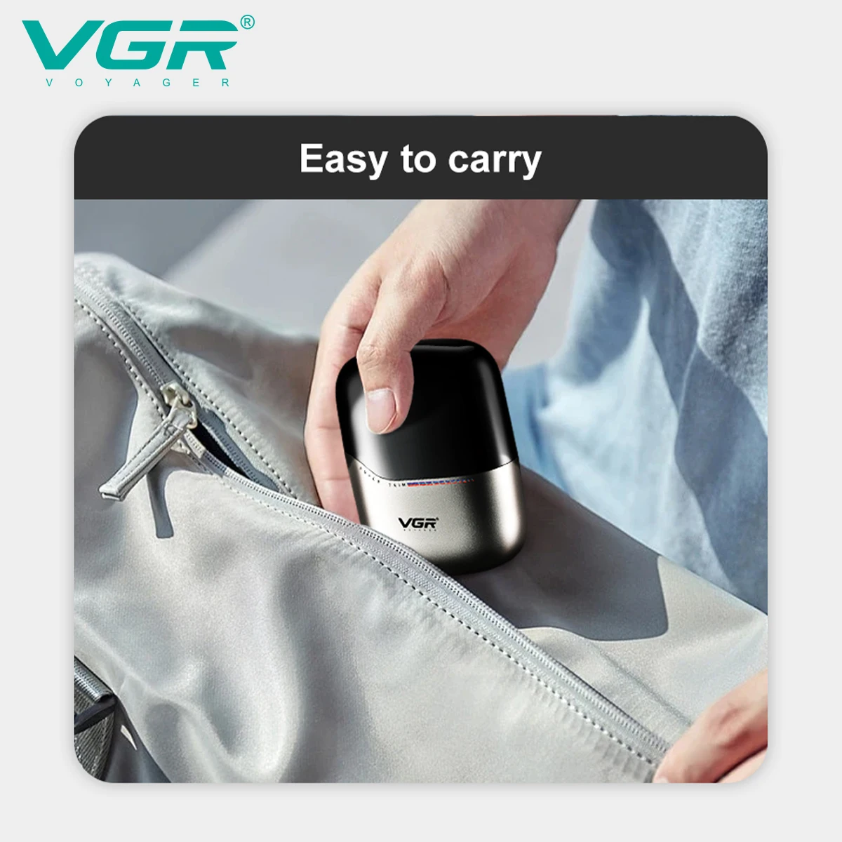 VGR ミニダブルヘッドシェーバー 往復ヘッド メンズシェーバー 顔に適用 白髪をかきむしる クリーニング＆トリマー V-379