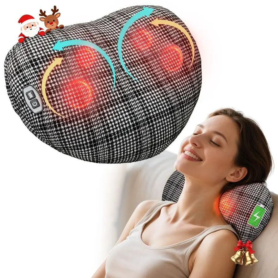 

Massager for Pain Relief, Gifts for Women Men FSA Eligible HSA, Cordless 120min Neck and Back Massager, Plush SkinFriendly Knead