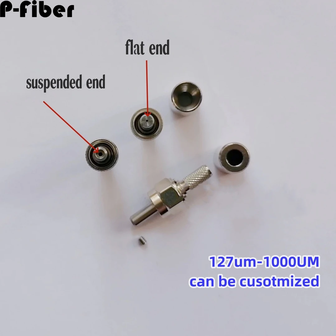 

fiber optic connector kits SMA905 metal suspended 127um 230um 300um 460um SMA optical head short boot 5.5mm 6.1mm FTTH 10pcs