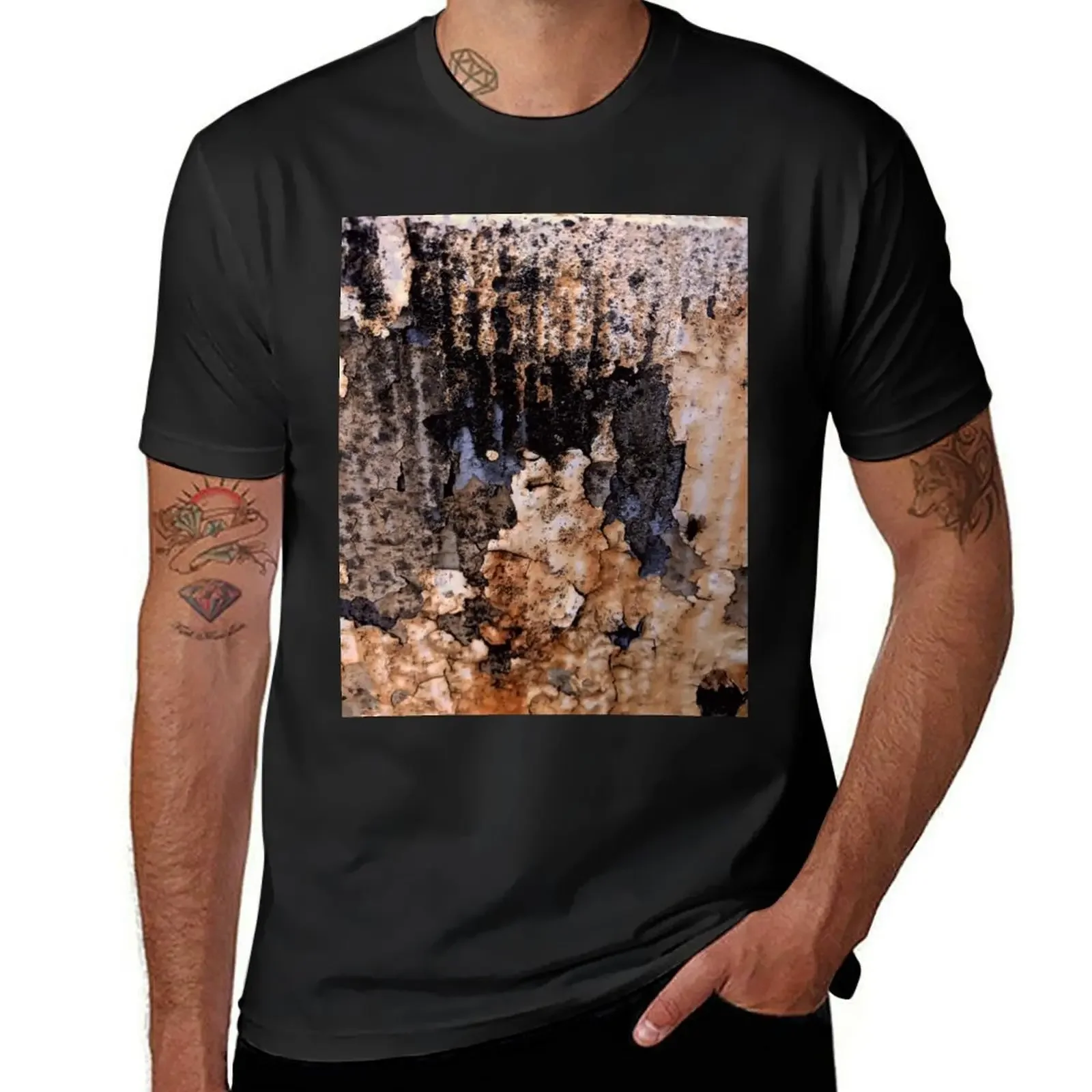 Abstract Decay from Time Photography T-Shirt quick drying tops men t shirts