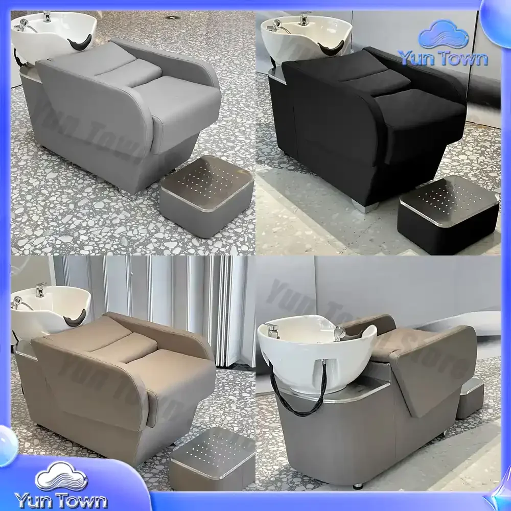 Water Circulation Electric Massage Shampoo Chair For Portable Spa Wash Wooden Salon Furniture Massage Shampoo Chair