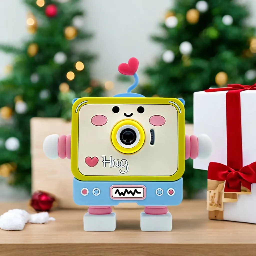 HD 1080P Kids Camera Mini Love Robot Kids Camera Cute Kids Camera Photo Video Cartoon Kids Mini Camera Kids New Year Gift Toy