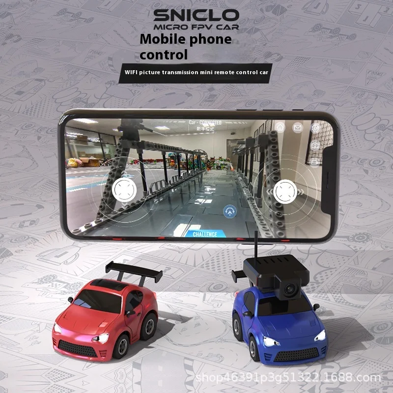 Sniclo 1:100 Mini Rc Car Immersive Wireless Fpv Racing Sisilok Wifi First Vision Desktop Remote Control Car Gift Toy Boy Car