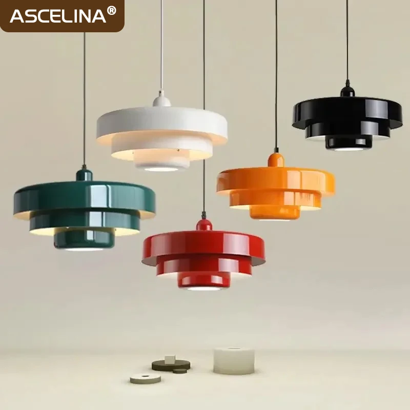 Lampada a sospensione nordica in ferro E27 lampade a sospensione Decorative per la casa per ristorante camera da letto soggiorno caffè Macaron illuminazione a LED per interni