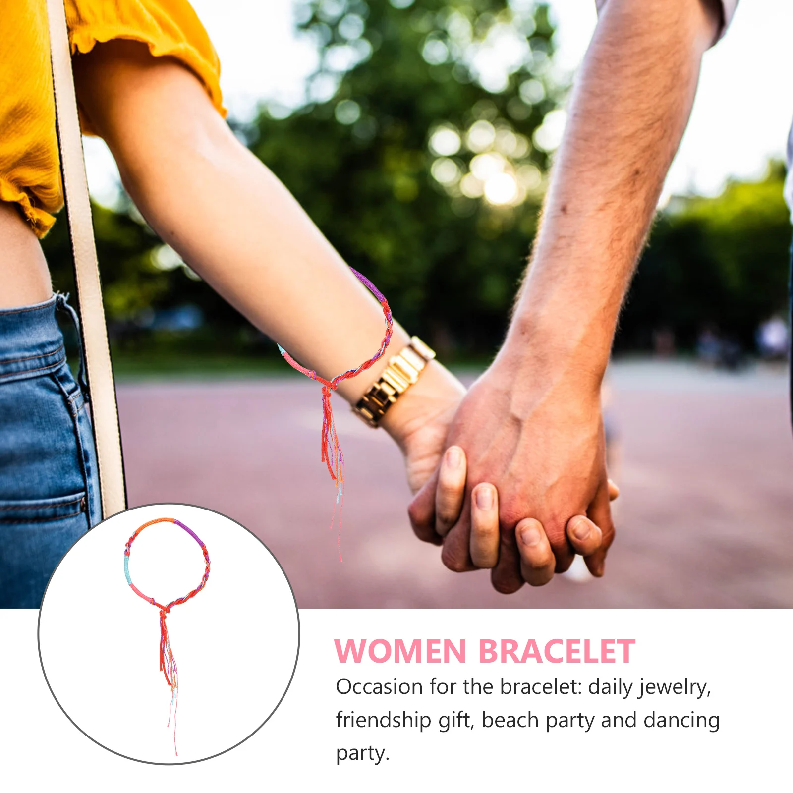 

30 Pcs Multicolored Rope Bracelet Weaving Bracelets Decorative Adjustable Ankle Women Sandal Miss