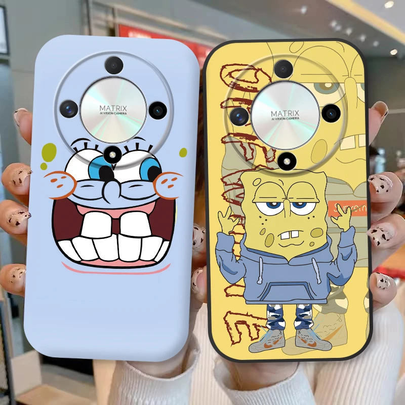 For Honor X9b Case 2023 SpongeBobs SquarePants Patrick Stars?Cartoon Painted Soft Silicone Fundas For HonorX9b X 9b 6.78