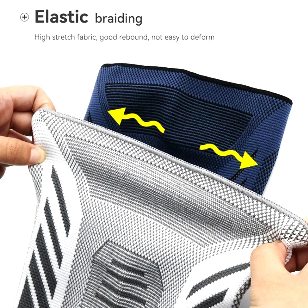1 Stück Knie-Kompressionsbandage mit Seitenstabilisatoren & Kniescheibengurt, Metallstützbandage für Arthritis, Laufen, Fitness, Damen und Herren – Detail 11