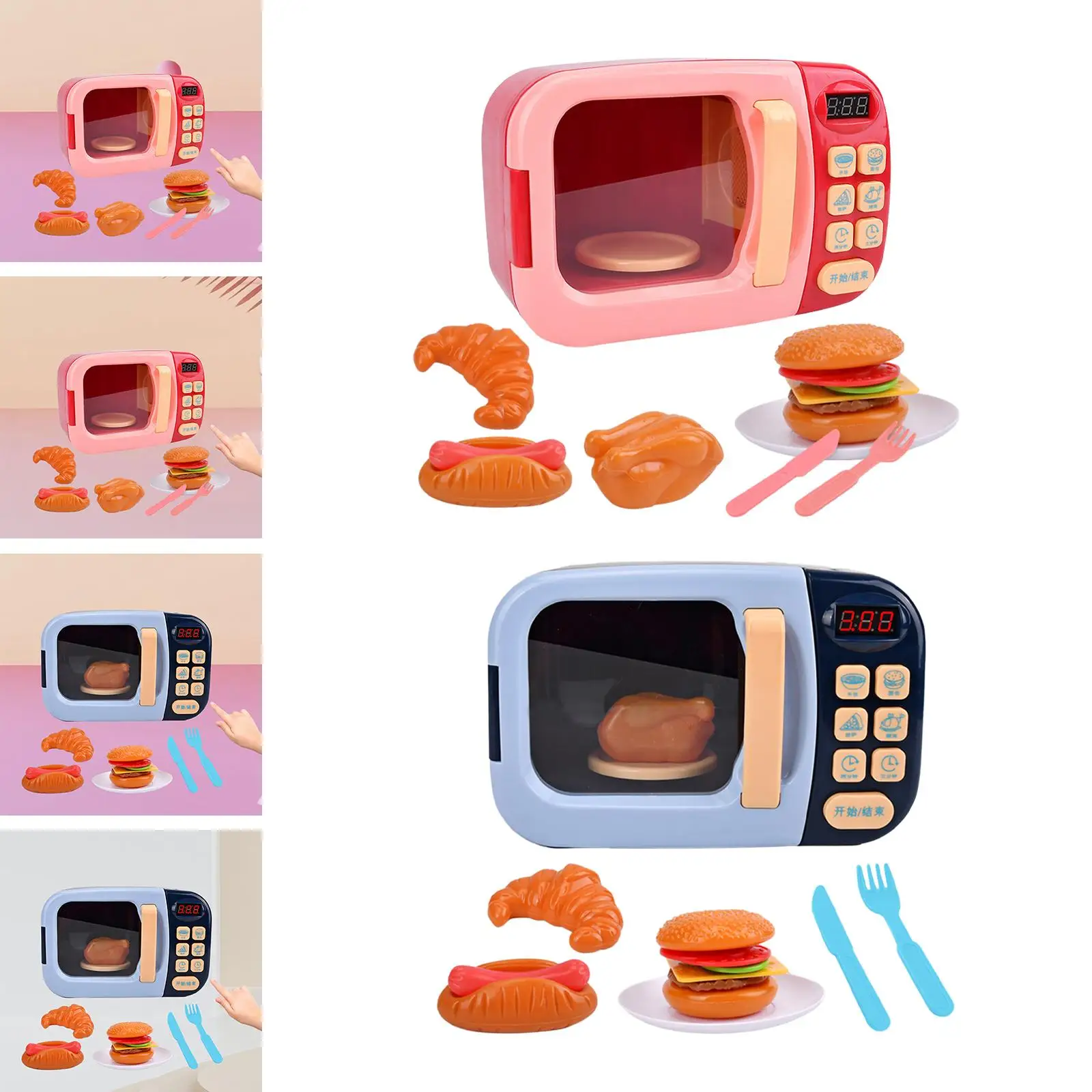 Pretend Play Kitchen Toys Basic Skills Learning Dollhouse Decoration Simulation