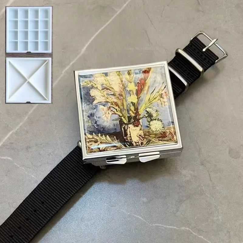 Wristband-style Magnetic Mini Watercolor Paint Box Outdoor Sketching Painting Watercolor Sub-packing Palette Box Art Supplies