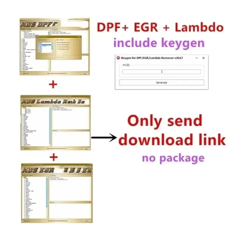 2024 자동차 액세서리 도구 DPF 및 EGR 람다 리무버, 풀 2017.5 버전 소프트웨어 DTC 리무버, 키젠 잠금 해제, 비디오 설치