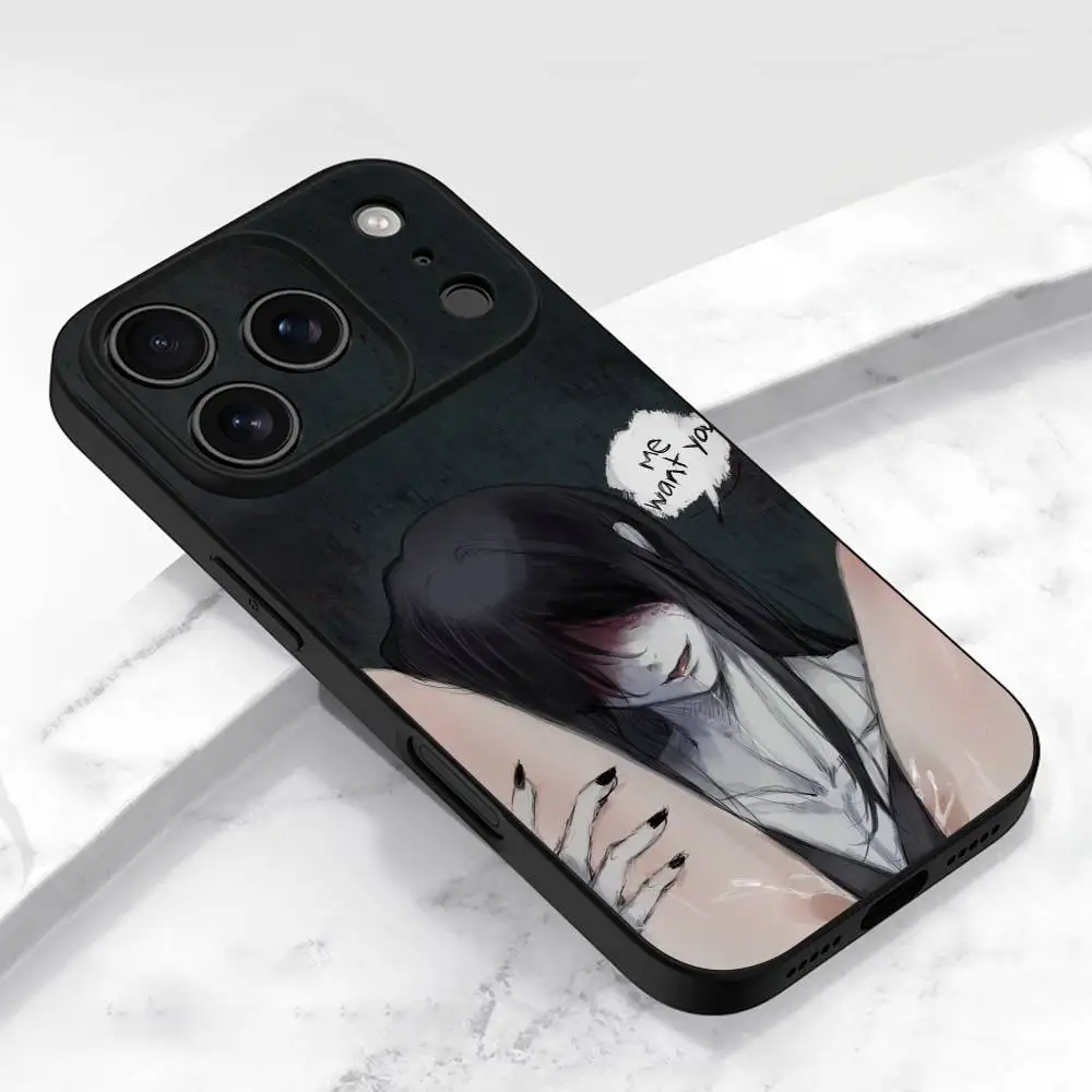 Чехол для телефона H-Homicipher Mr Crawling для iPhone 17,16,15,14,13,12,11,Pro,Max,Plus,E,Air,Mini Защитный черный чехол