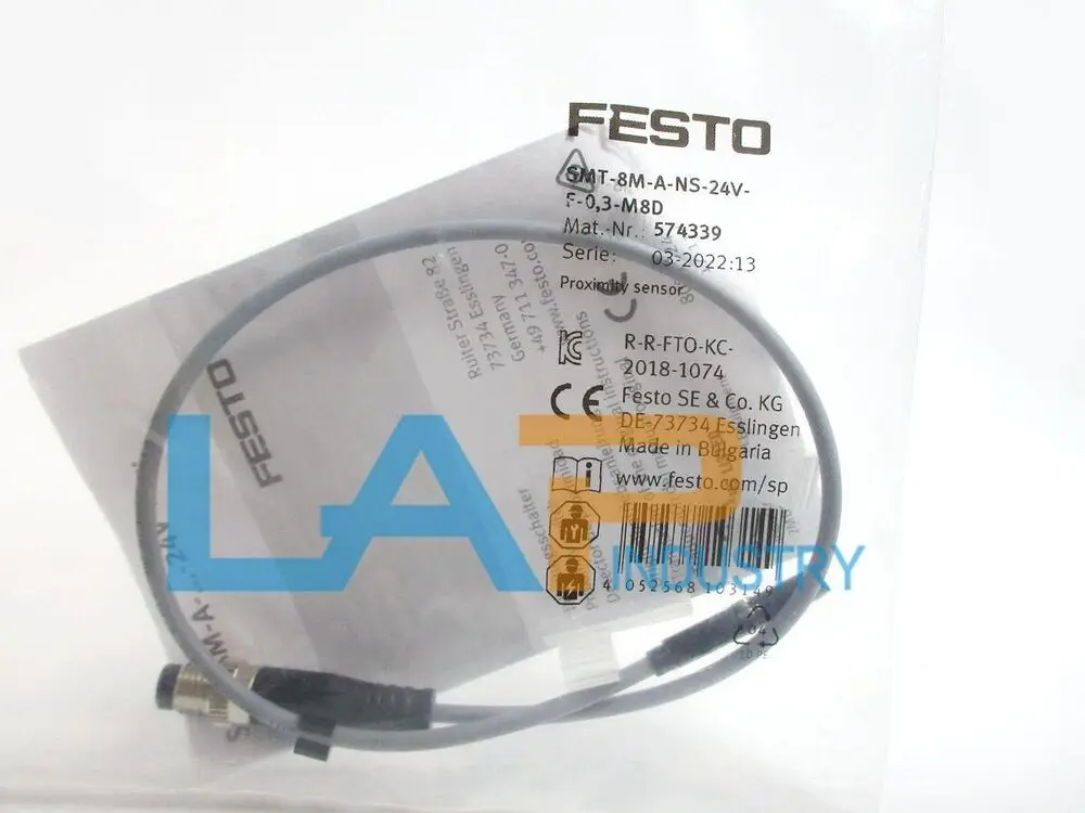 

1PC NEW For Festo Switch SMT-8M-A-NS-24V-E-0,3-M8D 574339 #HD