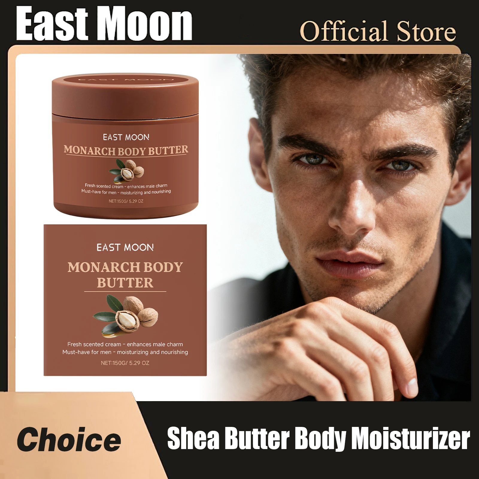 

East Moon Man Shea Butter Body Moisturizer Improve Sagging Reduce Dull Nourishing Dry Light Weight Good Smell Skin Care Creams