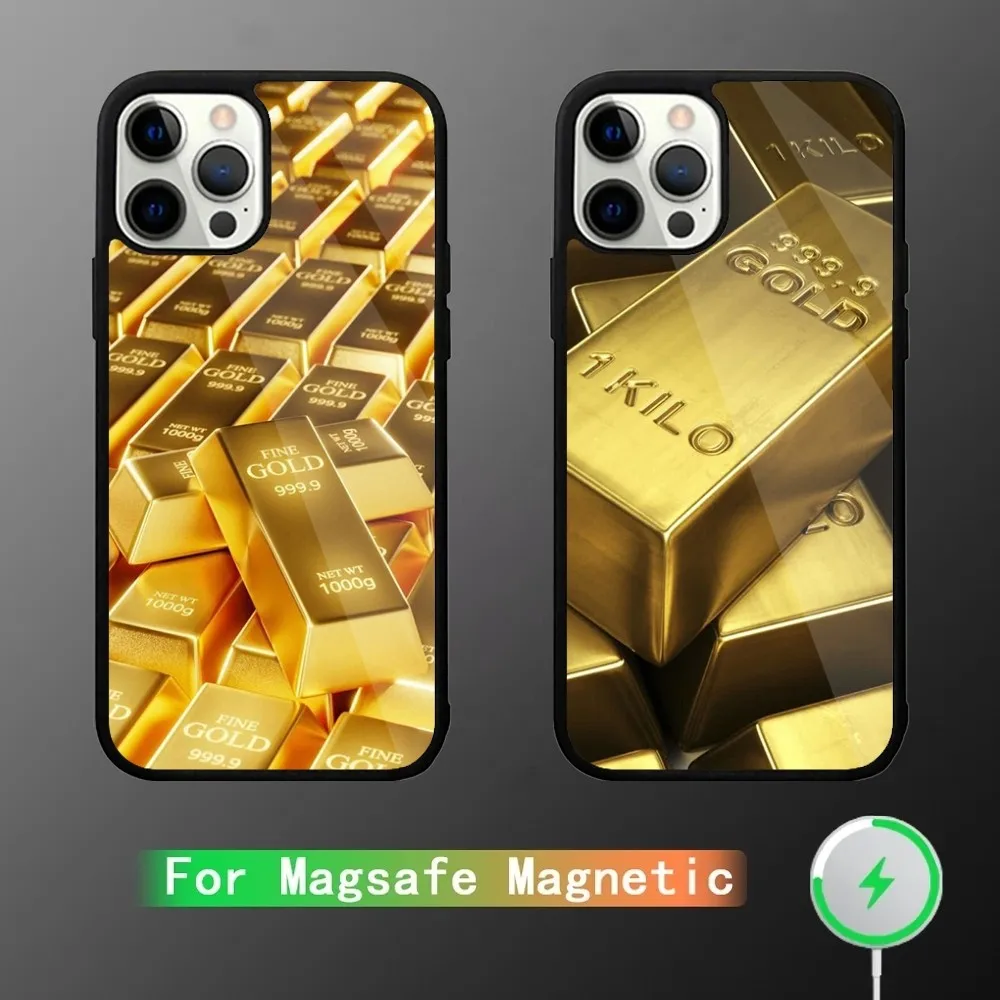 

Fine Gold 999 Pattern Phone Case For iPhone 15,14,13,12,11,Plus,Pro,Max Mini Magsafe Magnetic Wireless Charging