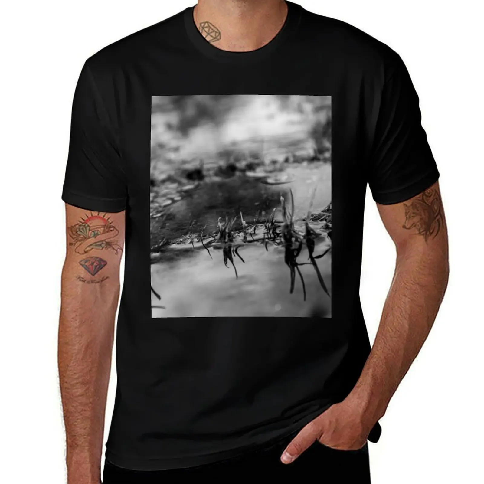 

reflection of the lawn in the water T-Shirt Clothing hippie clothes men clothings