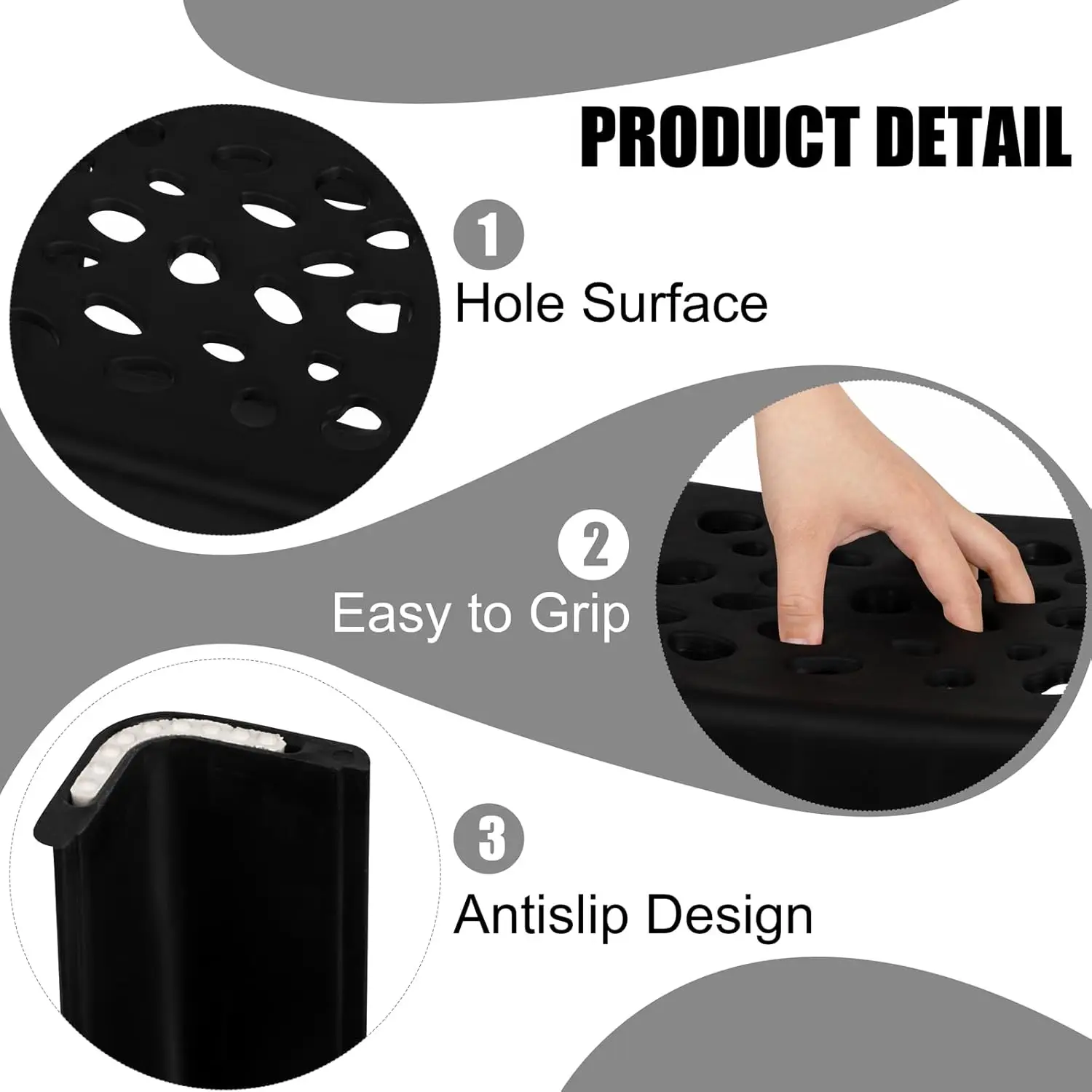 6 Pack Plastic Stools 16.9 Inch Black Nesting Stools Portable Backless Bar Stool Flexible Seating Chairs for Classroom