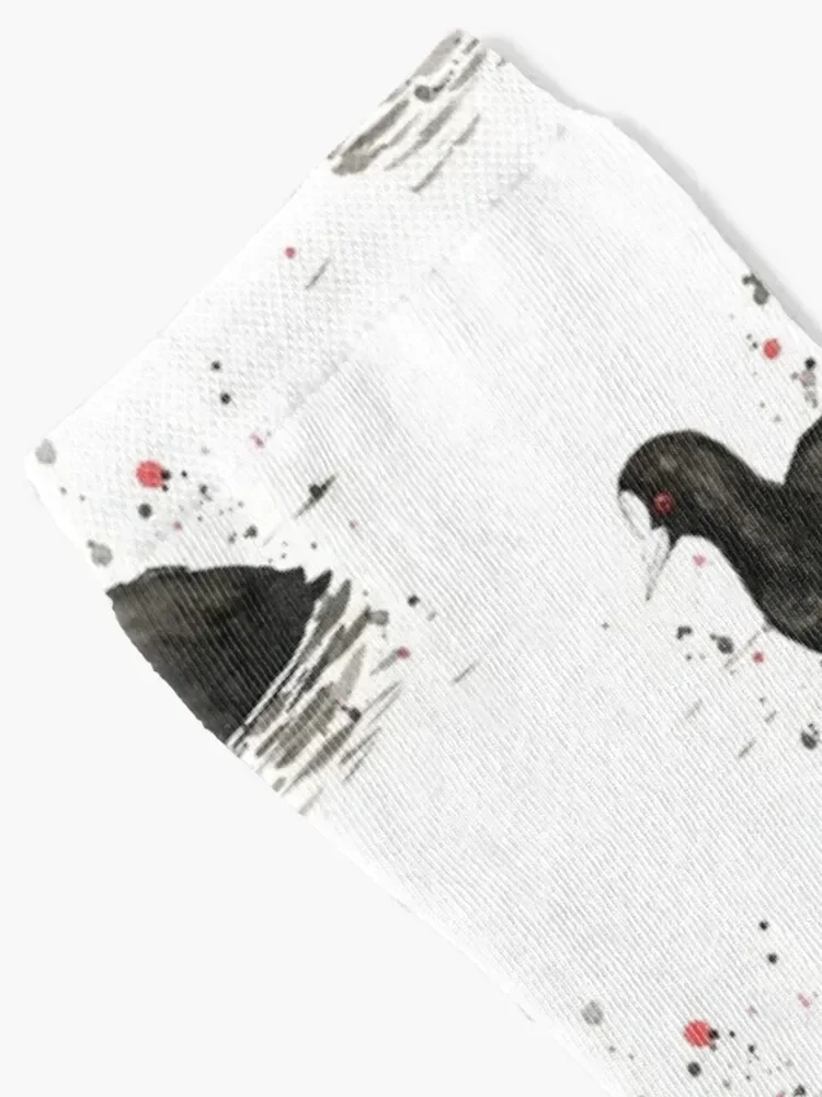 An ink drawing of a common coot. Socks anti slip football cotton ankle sport Designer Man Socks Women's