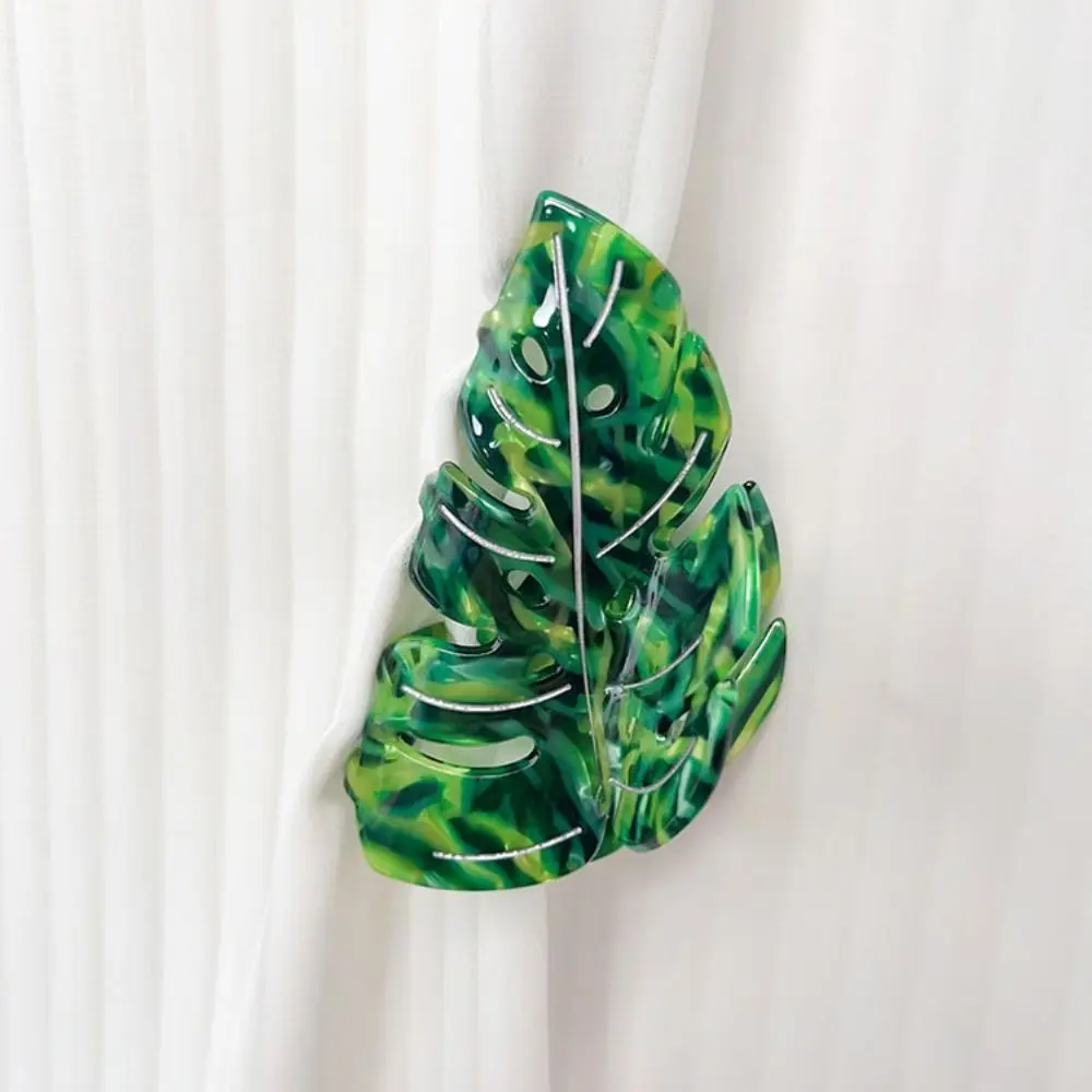 

Creative Green Plant Leaves Hair Claws Hairpin Headwear Acetate Hair Clip Geometry Hair Grab Female