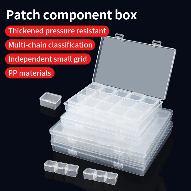 LUXIANZI Bead Organizer Box 8/16/30Pcs Small Clear Plastic Bead Storage Containers for Storage of Small Items Crafts Jewelry