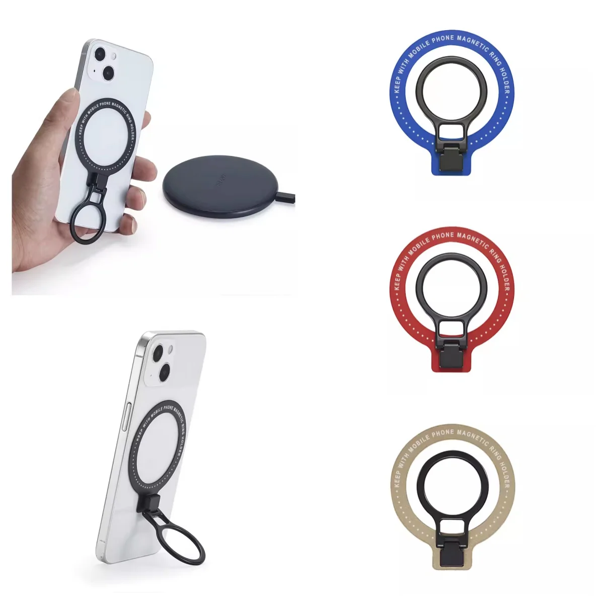 

Универсальный держатель-кольцо на палец, с поворотом на 360 градусов