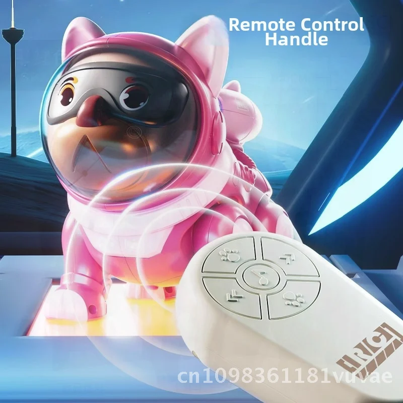 Jouet de chien Robot électrique pour chiot, éducation précoce pour enfants, animal de compagnie intelligent mécanique interactif avec son et lumière pour garçons et filles